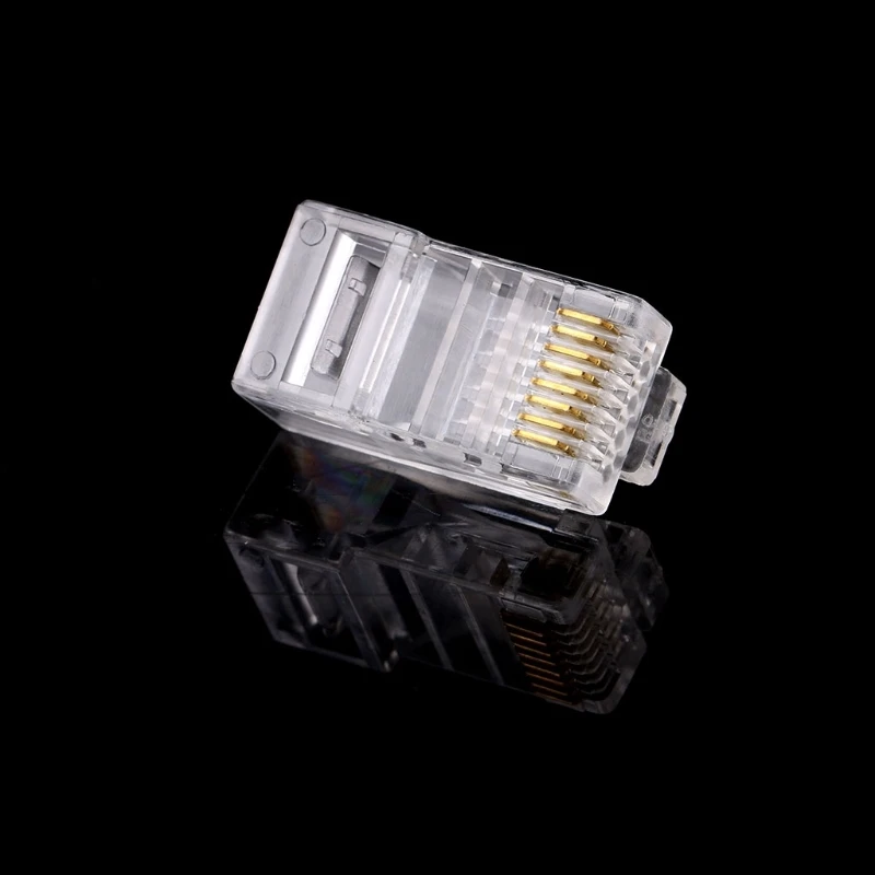 Прямая поставка и оптовая продажа 10 шт. RJ45 8 контактный разъем CAT6 сетевой кабель