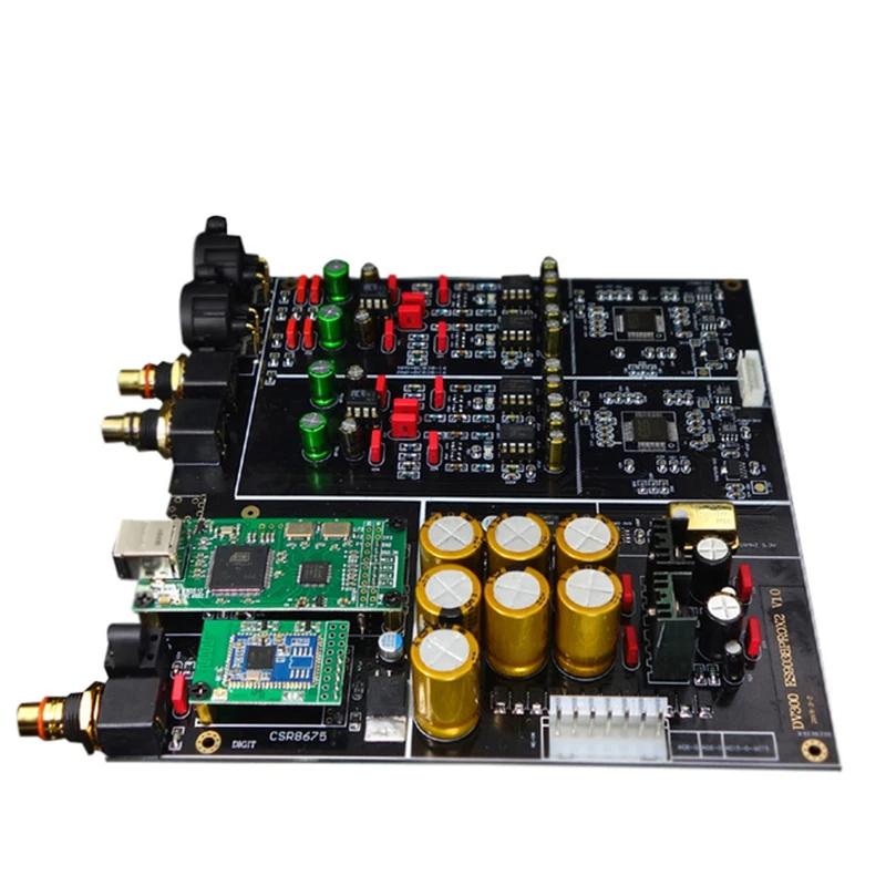 Новый HIFI двухъядерный ES9038PRO Bluetooth 5 0 XMOS XU208/Amanero USB оптический коаксиальный декодер