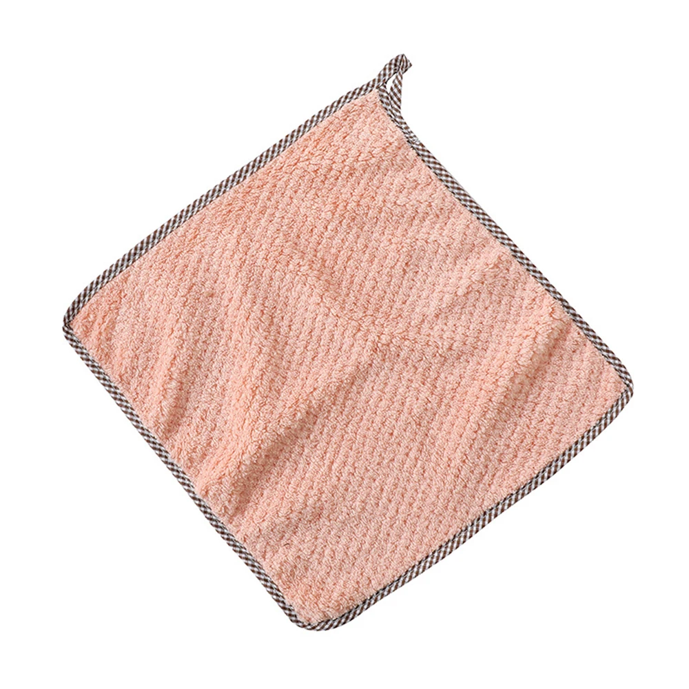 Pink Cloth 1pc Water-absorbent Dishcloth Creative Microfiber Cleaning Cloth Durable Kitchenware Cleaning Gadget Oil-removing Scouring Cloth - Цвет: Pink Cloth