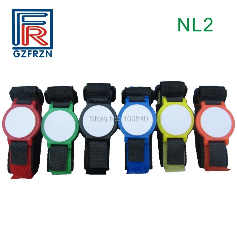 

100pcs EM Nylon wristband 125khz RFID bracelet adjustable TK4100 chip for VIP e-ticket access control