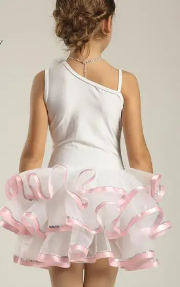 

white adult kids Ballet Dance Ballerina Girls ballet dress leotard with fur