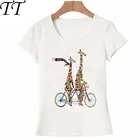 Новинка, футболка с рисунком животного, женская футболка для велосипеда, женская футболка