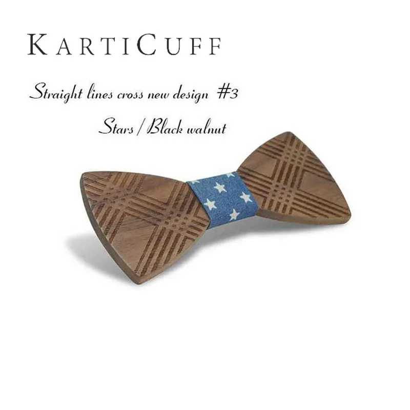 Индивидуальные Твердая Древесина Галстук Бабочку Ручной Жених Свадьба