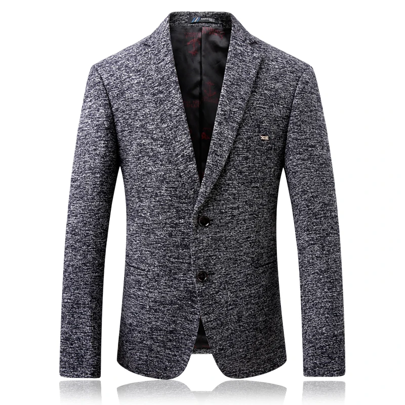 Костюм куртка осень и зима новый мужской модный Простой шерстяной костюм бутик