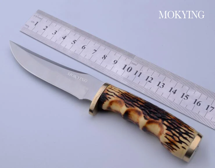 Лучший подарок! Mokying выживания фиксированным Ножи для шашлыков 440 Лезвие кости