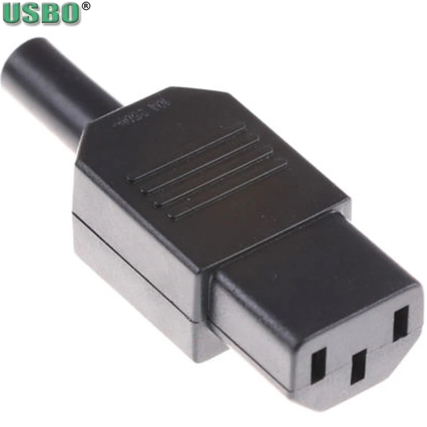 DIY 10A 250 В черный IEC320 C13 C14 Мужской Женский штекер Rewirable PDU UPS Розетка Кабель питания проводной разъем 3 pin AC разъем