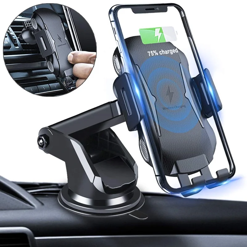 

Tradexert Automatic Clamping Wireless Car Charger Mount 10w Car Holder Qi Wireless Fast Charge