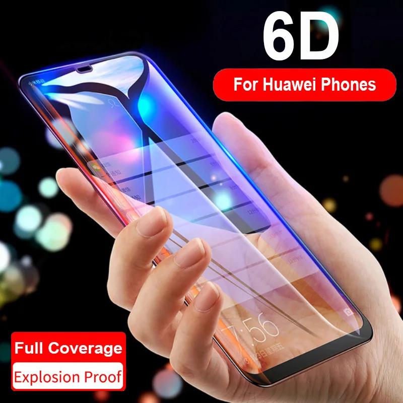 6D пленка из закаленного стекла для Huawei P20 pro Lite на Nova 3 4 5 honor 8X 8A 8C полное покрытие 3i
