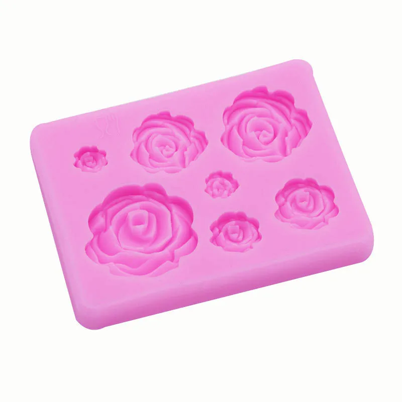 1PC Rose Flowers Shaped Fondant Silicone Mold Craft Chocolate Baking Cake Decorating Tools Kitchen Pastry Tool L031 | Дом и сад