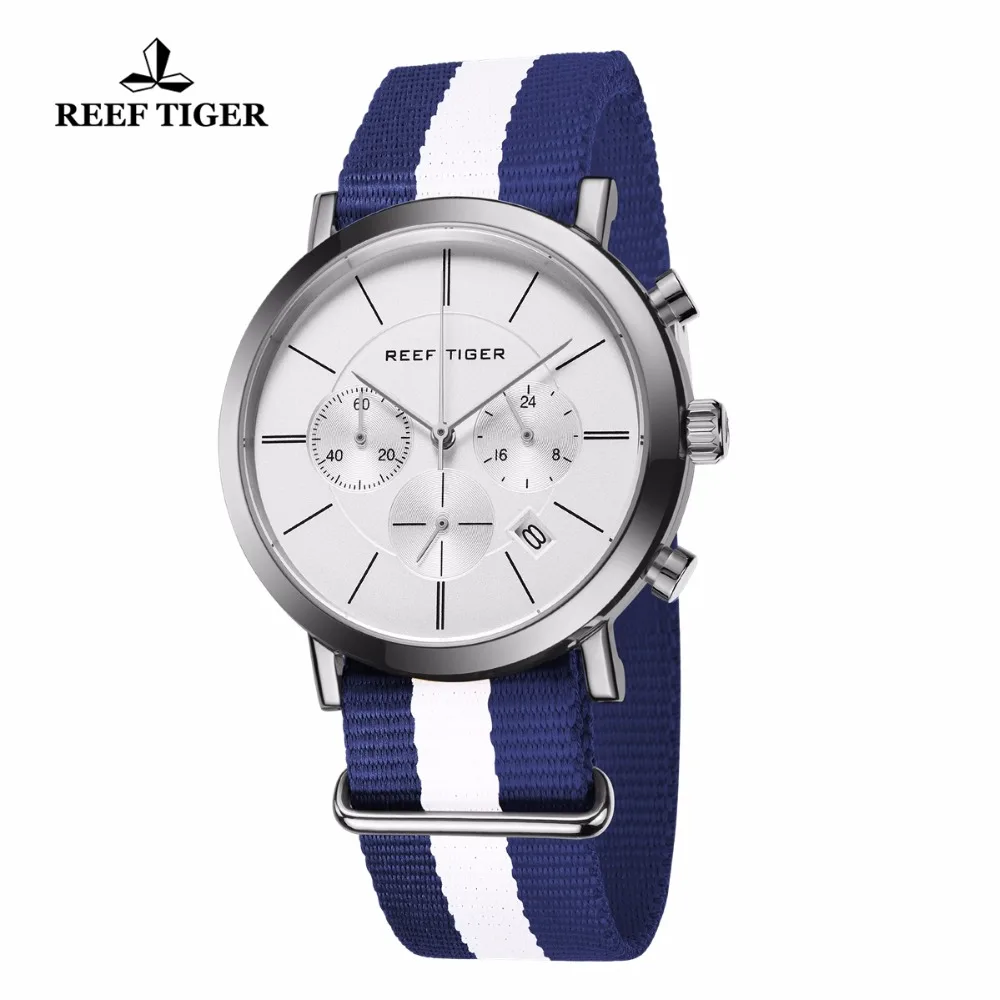 Часы мужские с хронографом нержавеющая сталь нейлоновый ремешок|tiger fashion|watch fwatch