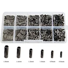 Hyaena 150 шт.корт. 0,6-1,7 мм одноцилиндровая медная трубка обжимные рукава рыболовные аксессуары рыболовная леска