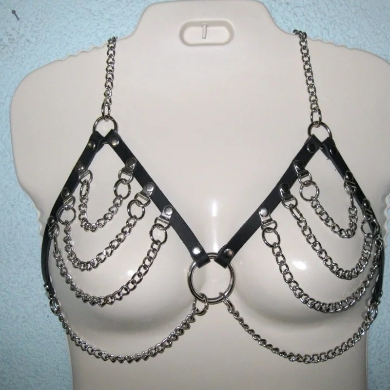 Женский сексуальный кожаный ремень Harajuku с заклепками и ремнями