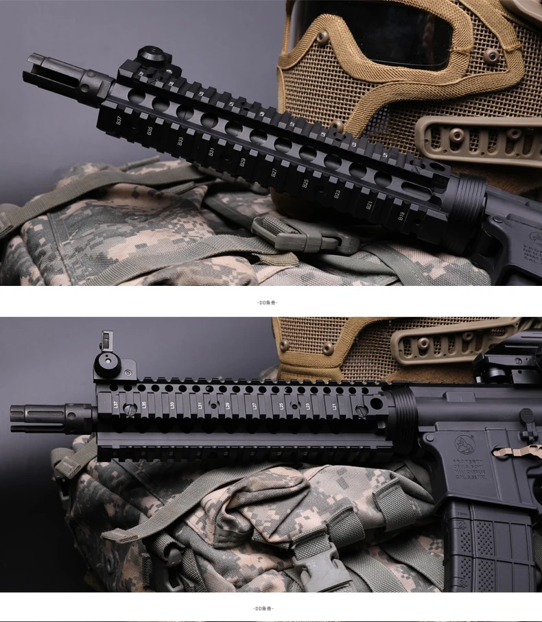 Тактический Airsoft AR-15 M4 Handguard карабин 6,7 дюймов рис Quad Rail 2 шт. Drop-In с креплением для крепления винтовка Принадлежности для охоты