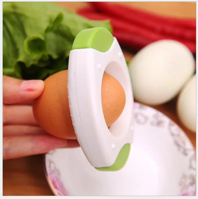 Новые Кухня яйцо резак яйца приготовленные шеллером разорвать оболочку пилинг