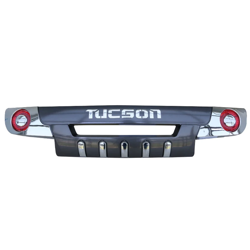 Rear Bumper JIOYNG для hyundai Tucson 2005-2012 передний+ задний бампер диффузор бамперы для губ защитная накладка ABS хромированная отделка - Цвет: Rear Bumper