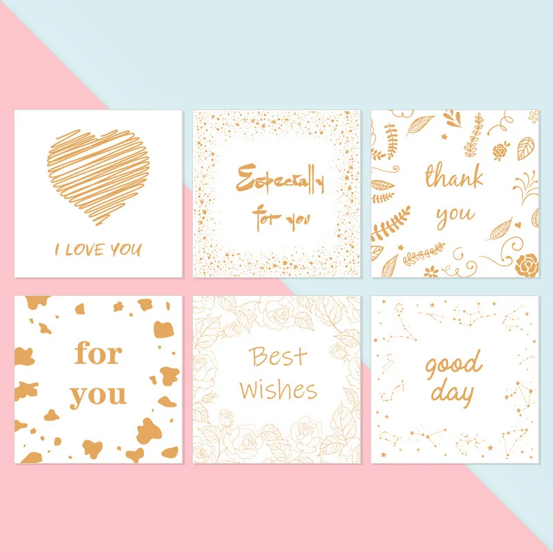 Печатная Складная поздравительная открытка подарок спасибо с конвертом 6