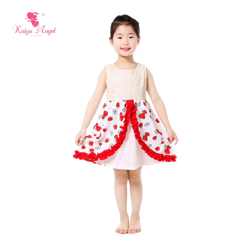 

Kaiya Angel High Quality Girl Dresses Princess Children Clothing Cerry Ruffles Party Princess Party Dress Baby Girls Clothes