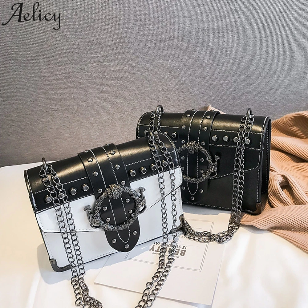 Aelicy модная дизайнерская сумка на плечо с заклепками и пуговицами, женская сумка-тоут, сумка для телефона, сумки-мессенджеры, женские вечерние клатчи