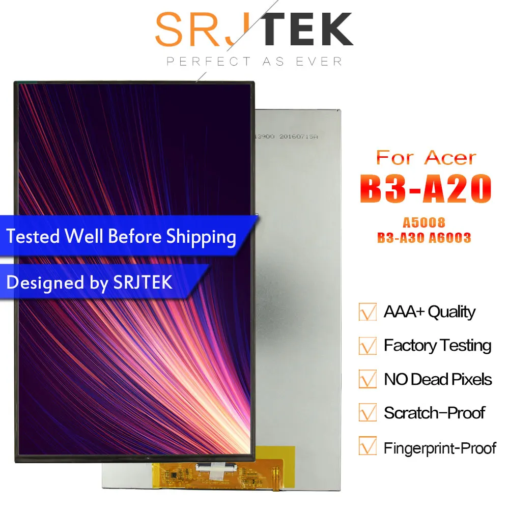 SRJTEK B3 A20 ЖК дисплей для Acer Iconia One 10 A30 A6003 экран A5008 1|ЖК-экраны и панели планшетов| |