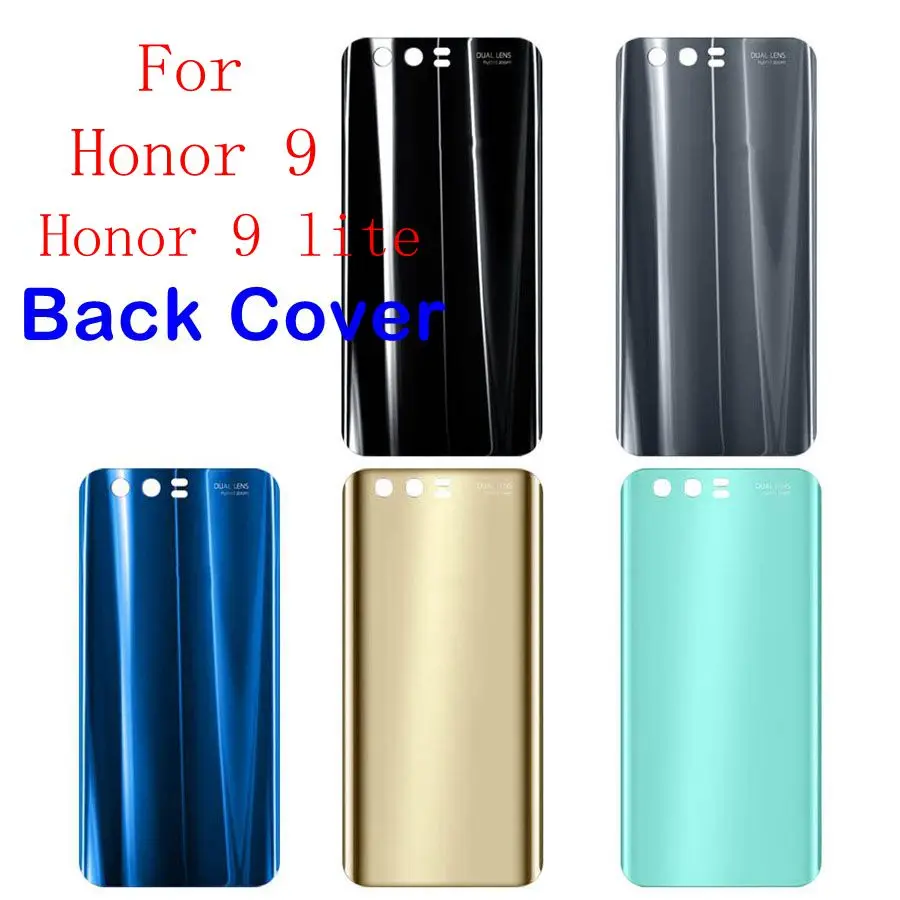 Задняя стеклянная крышка аккумулятора для Huawei Honor 9 Корпус задней двери панель Lite