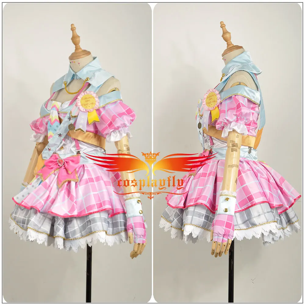 Love Live! Карнавальный костюм Kotori Minami розовый с юбкой для вечеринок|love live|dress cosplaycosplay