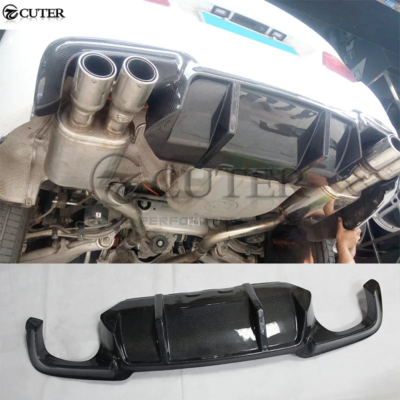F10 5 серия углеродного волокна задний бампер для губ диффузор BMW 520i 525i 530i AN M5 10