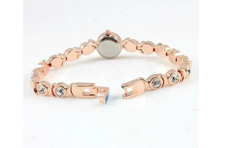 14 мм супер мини женские часы-браслет кварцевые модные Кристаллы платье наручные