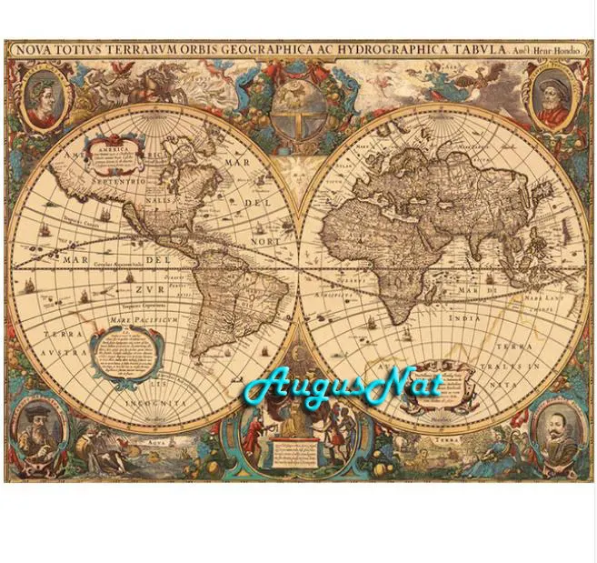 world map diamond painting full square vintage wall art resin dotz cross stitch beads craft zhuistar | Дом и сад