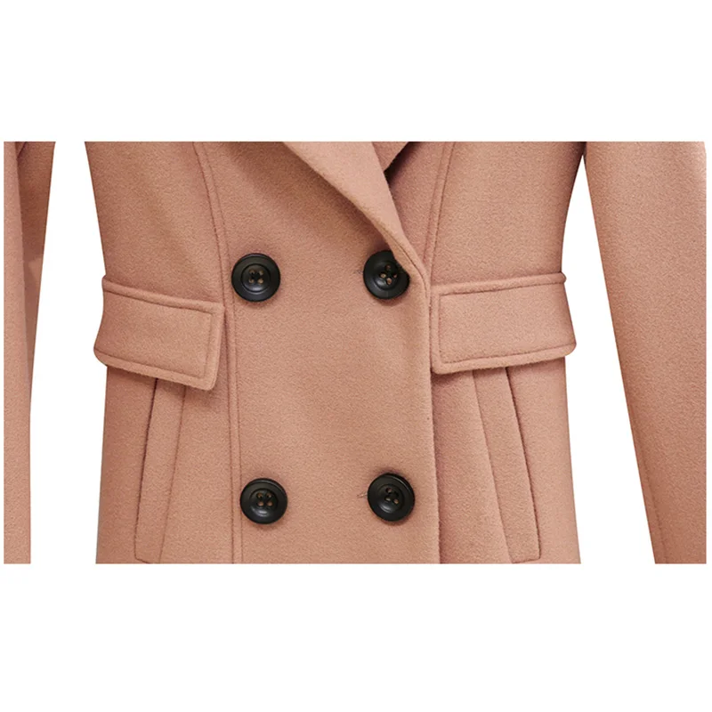 Женское шерстяное пальто повседневная утепленная ветровка на осень и зиму 2020 |