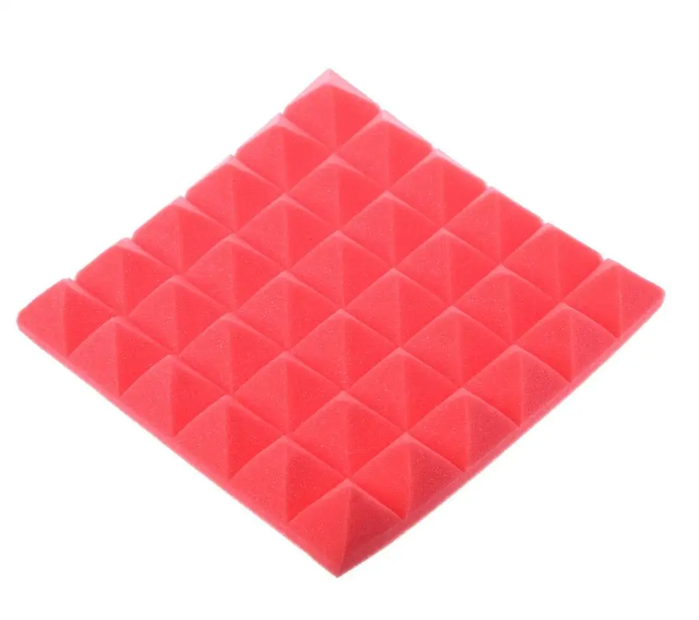 30x30x5 см звукоизоляция пена Студия Акустическая обработка звука поглощение клиновая плитка Dls HOmeful - Цвет: Красный