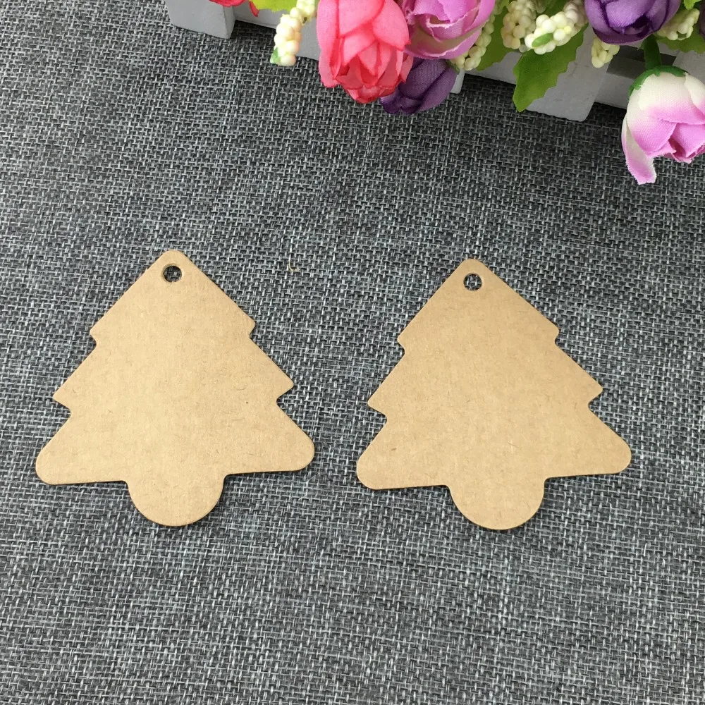 50 шт./лот Рождественская елка ручной работы бумажные бирки Упаковка Этикетка