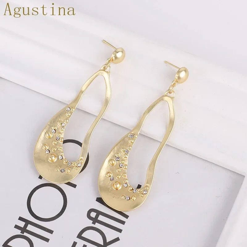 Женские длинные серьги подвески с жемчугом золотистые в богемном стиле Модные