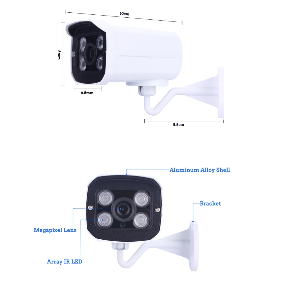 Ip камера hamrotte ONVIF 5MP 3MP Водонепроницаемая наружная H.265 Xmeye Cloud Metion Detection для