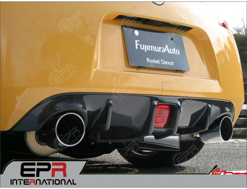 Для Nissan 09 года Z34 370Z тюнинг углеродного волокна задний бампер диффузор гоночный бампер для губ комплект обшивки спортивный спойлер крышка