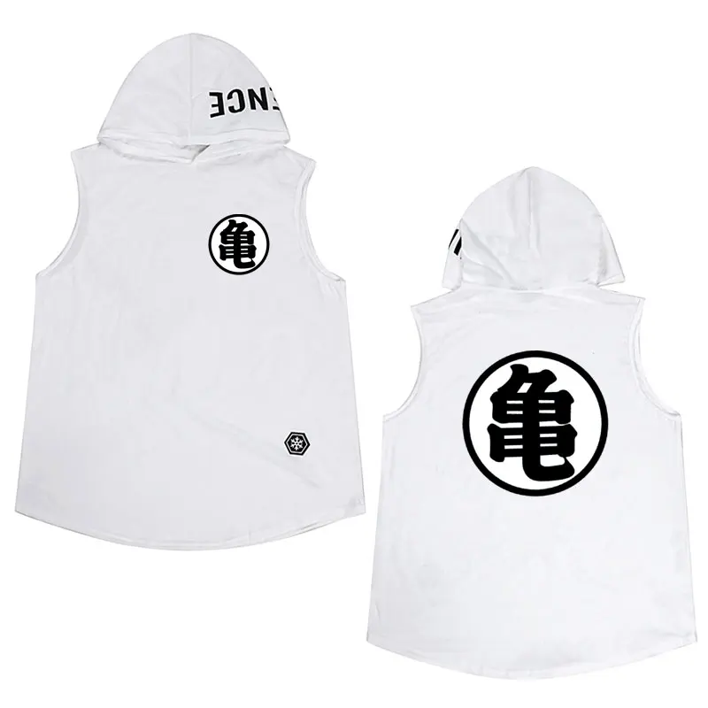 White MT046 Новинка camiseta dragon ball модная футболка без рукавов с капюшоном летняя футболка с принтом dragon ball футболка с персональным принтом Мужская футболка - Цвет: White MT046