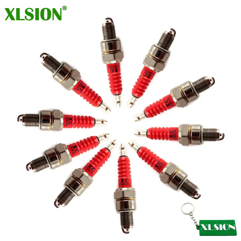 XLSION 10x A7TC Свеча зажигания для 50cc 70cc 90cc 110cc 125cc 140cc 150cc 160cc питбайки ATV квадроциклы |