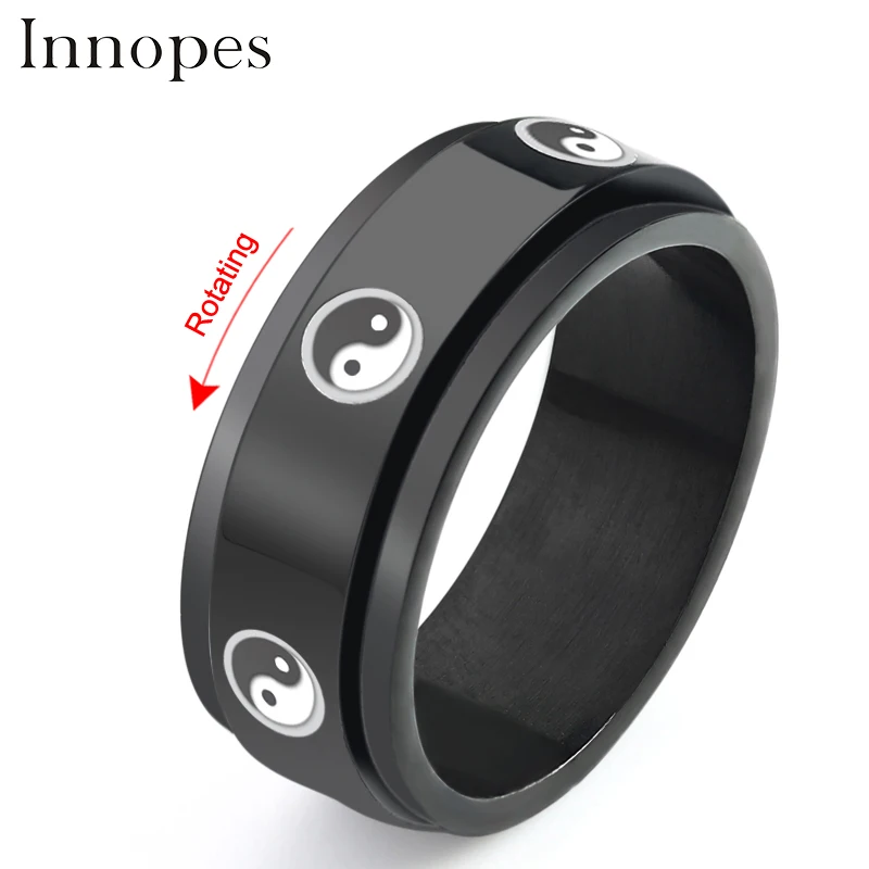 Innopes модное регулируемое кольцо из титановой стали масонское в китайском стиле