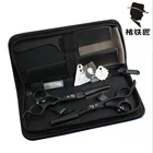 2 ножницы + сумка + расческа, высококачественные СМИТ Чу 6,0 дюймов, Профессиональные парикмахерские ножницы, набор парикмахерских ножниц для стрижки волос