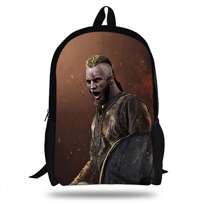 KOLLEGG KING Ragnar Lothbrok Vikings, мужской рюкзак с принтом для подростков, мальчиков, Детская сумка для книг, детские школьные сумки, рюкзаки, сумка