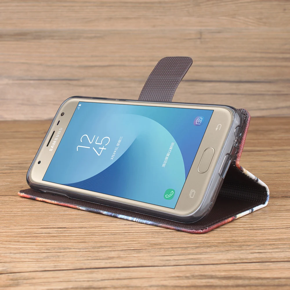 Флип Чехол Для Samsung Galaxy J3 2017 евро версия телефон кожаный чехол для J5 мобильного