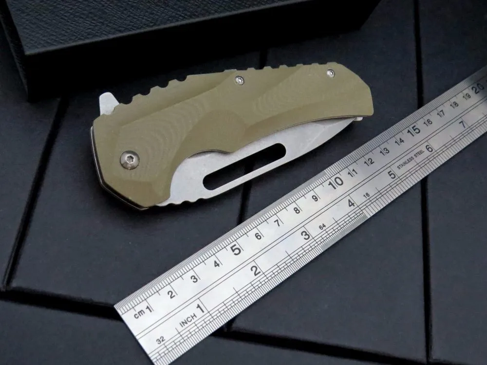 Складной нож Efeng с песочным светом 440C лезвием G10 ручка для кемпинга улицы