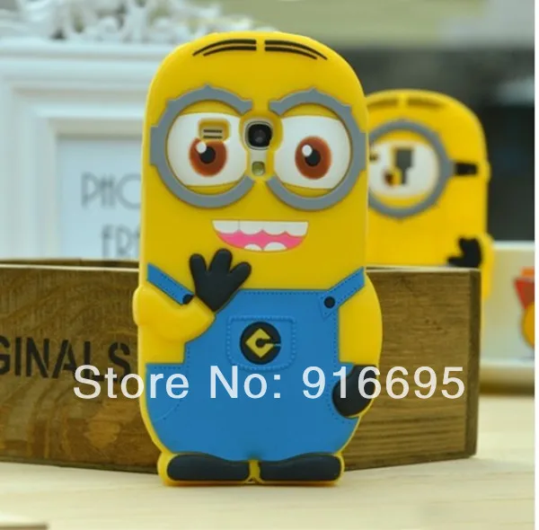 10pcs For Samsung GT-i8190 Galaxy S3 Mini Despicable Me 2 Minions Silicone Case Cover S III mini i8190 |