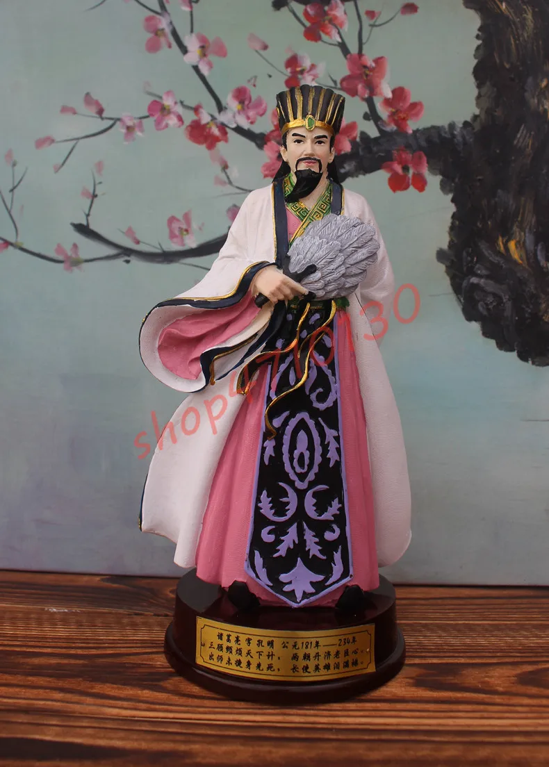 Zhuge Liang древняя фигурка трех царств Расписанная вручную и собранные подарки из