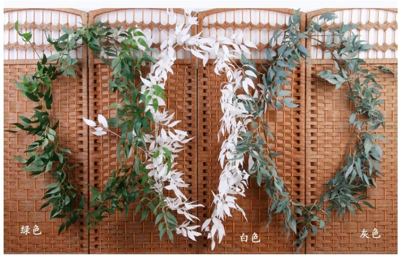 Искусственная ива лоза искусственное растение для украшения свадьбы plantas искусственные листья гирлянда ротанга lierre искусственное
