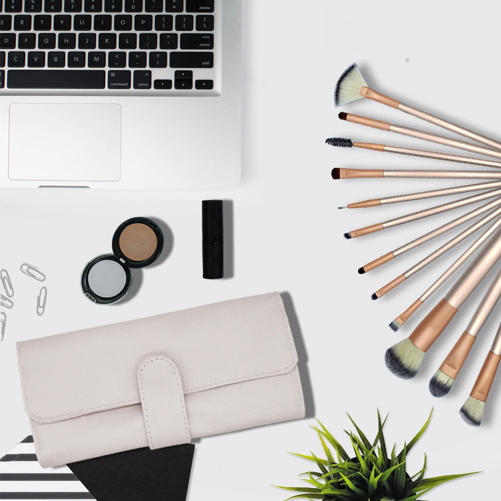 GYP 12 шт./партия профессиональная простая мягкая Кисть для макияжа из волокна