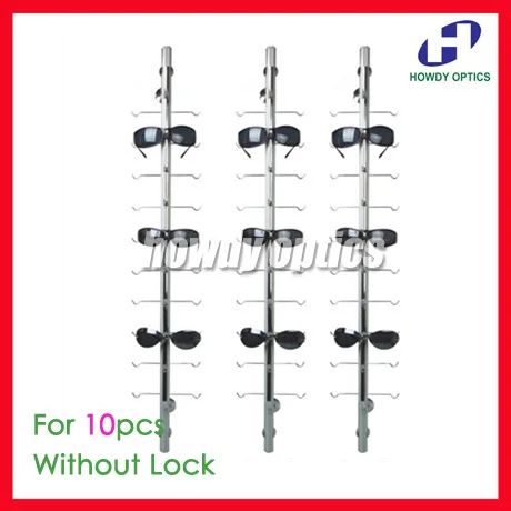 

ST010 hold for 20pcs aluminium sunglasses eyeglass display rod without lock