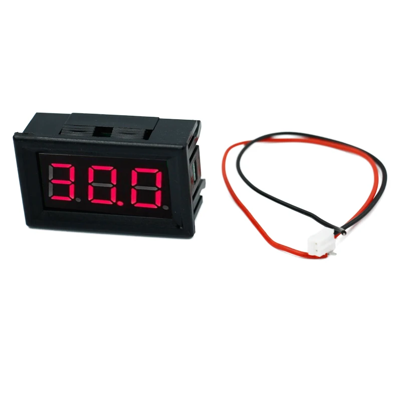 10 шт./лот 0 56 дюйма 3 30 В постоянного тока бита вольтметр автомобильная красная