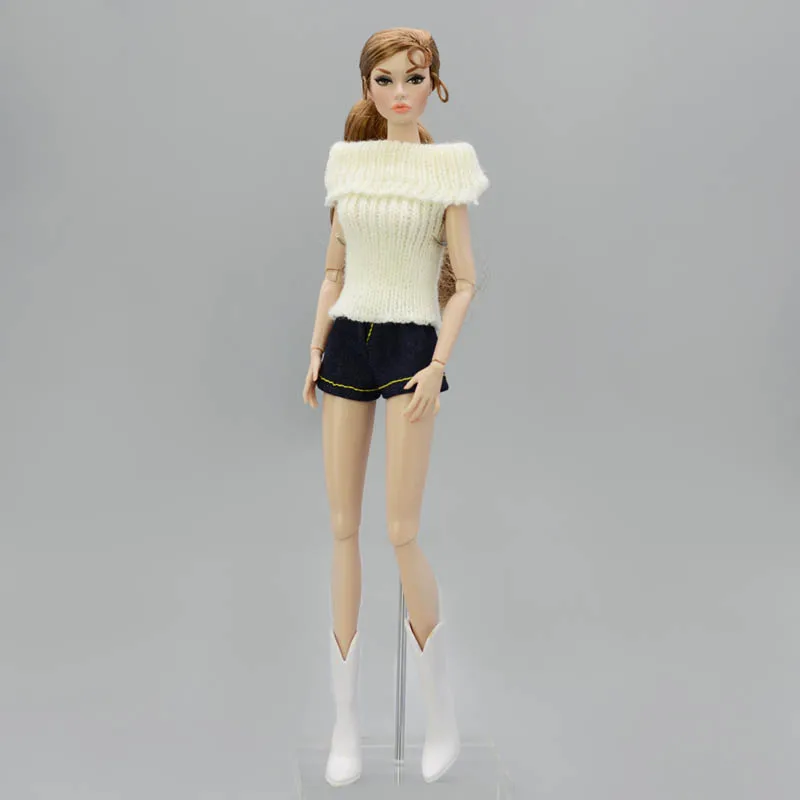 Pure Color Soft Knitted Woven Tops Sweater For Barbie Doll Clothes Blythe Gifts 1/6 Accessories Kids Toy | Игрушки и хобби