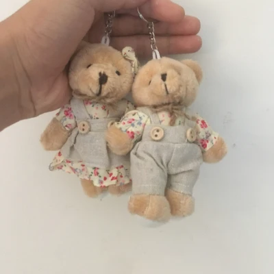style 1 2 шт./лот Kawaii плюшевый мишка и кролик пара плюшевая игрушка StuffedSoft кукла ткань медведи Мягкие плюшевый брелок-подвеска Свадебные подарки T140 - Цвет: style 1