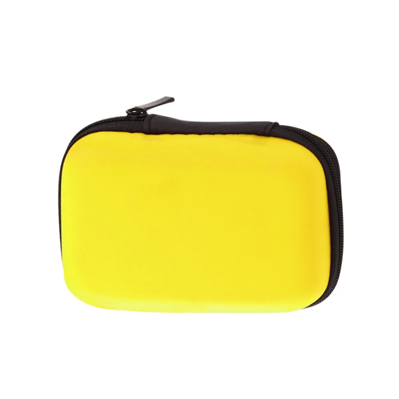 Yellow 11x8.4cm Чехол-контейнер для монет, наушников, защитная коробка для хранения, цветные наушники чехол для путешествий, сумка для хранения наушников, кабель для передачи данных, зарядное устройство - Цвет: Yellow 11x8.4cm